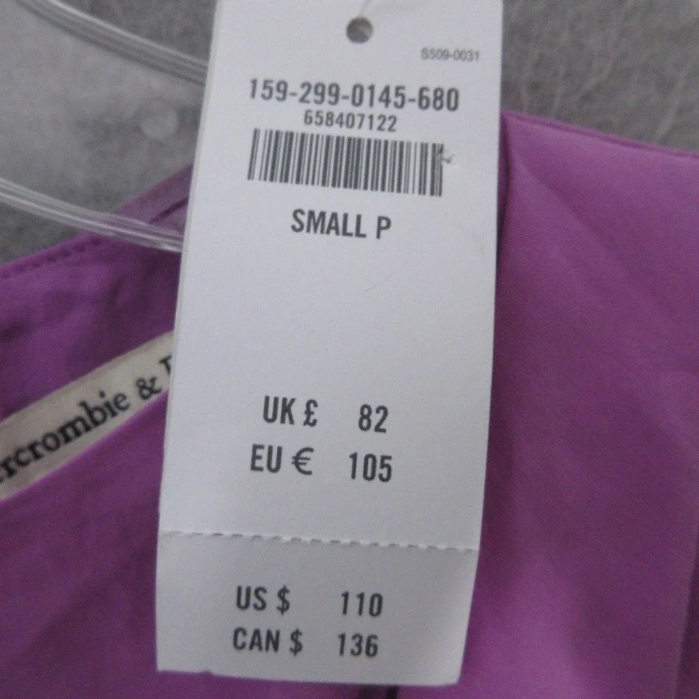 Abercrombie & Fitch Dress Purple Maxi Drape Wedding Guest Minimalist Flowy NWT